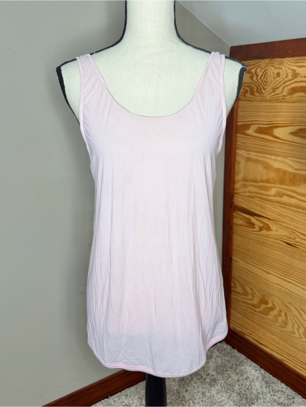 Lululemon Let It Slip Tank Top Shirt Pearl Butter Pink Small S W1BC2S Activewear